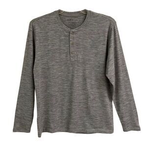 Taylor Stitch Civic The Zaha Henley Merino Wool Heather Gray men’s variety NEW